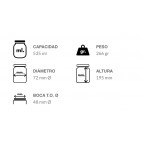 Botella de vidrio con tapa rosca (500ml - 1000ml)